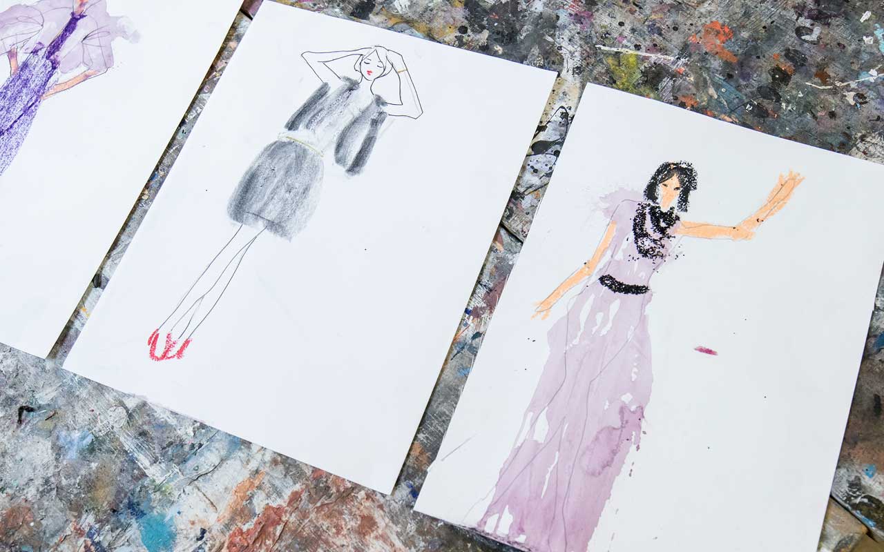 RISD CE teen online courses - starting courses - image of fashion illustrations