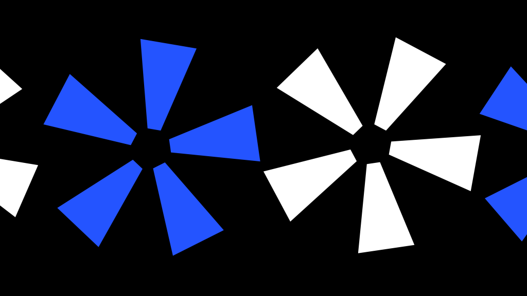 blue, black and white abstract graphic