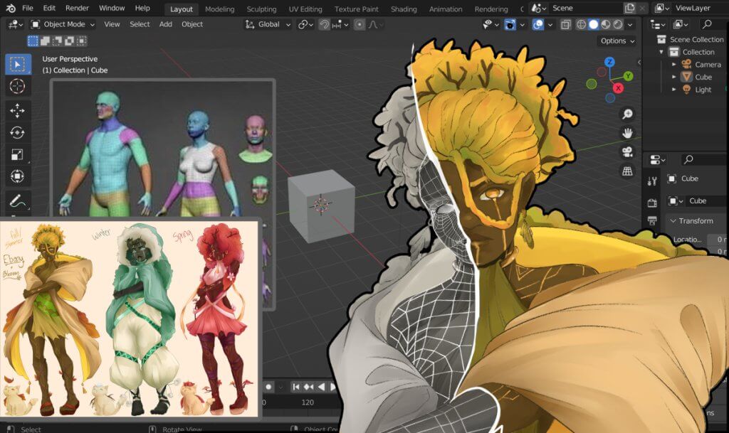 image was created by instructor Allie Brigg's featuring the student work of Anthony M. RISD game design courses for youth